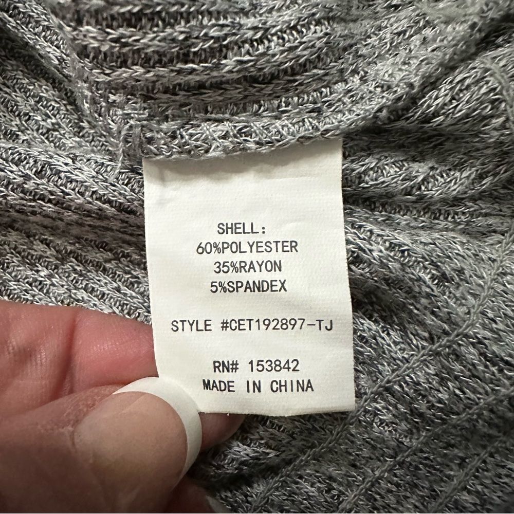 Anthropologie’s MELLODAY Relaxed Fit Casual Sweater Gray Size Large - Picture 10 of 10